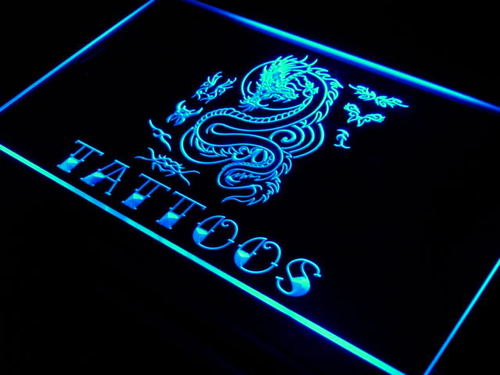 Tattoos Dragon Art Shop Bar Beer Neon Light Sign